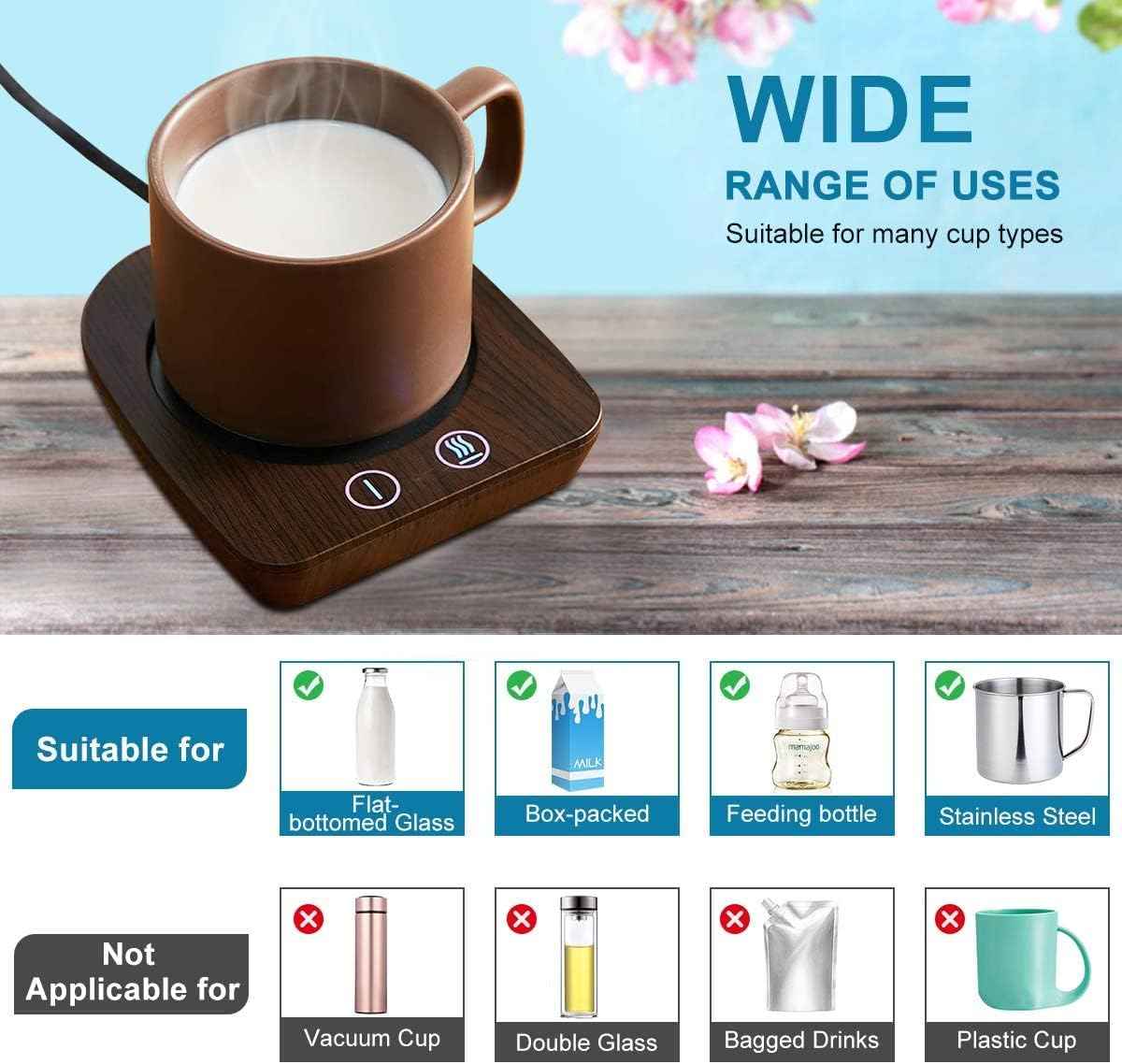 Mug Warmer with Automatic Shut Off and 3 Temperature Settings - The Silver Spoon
