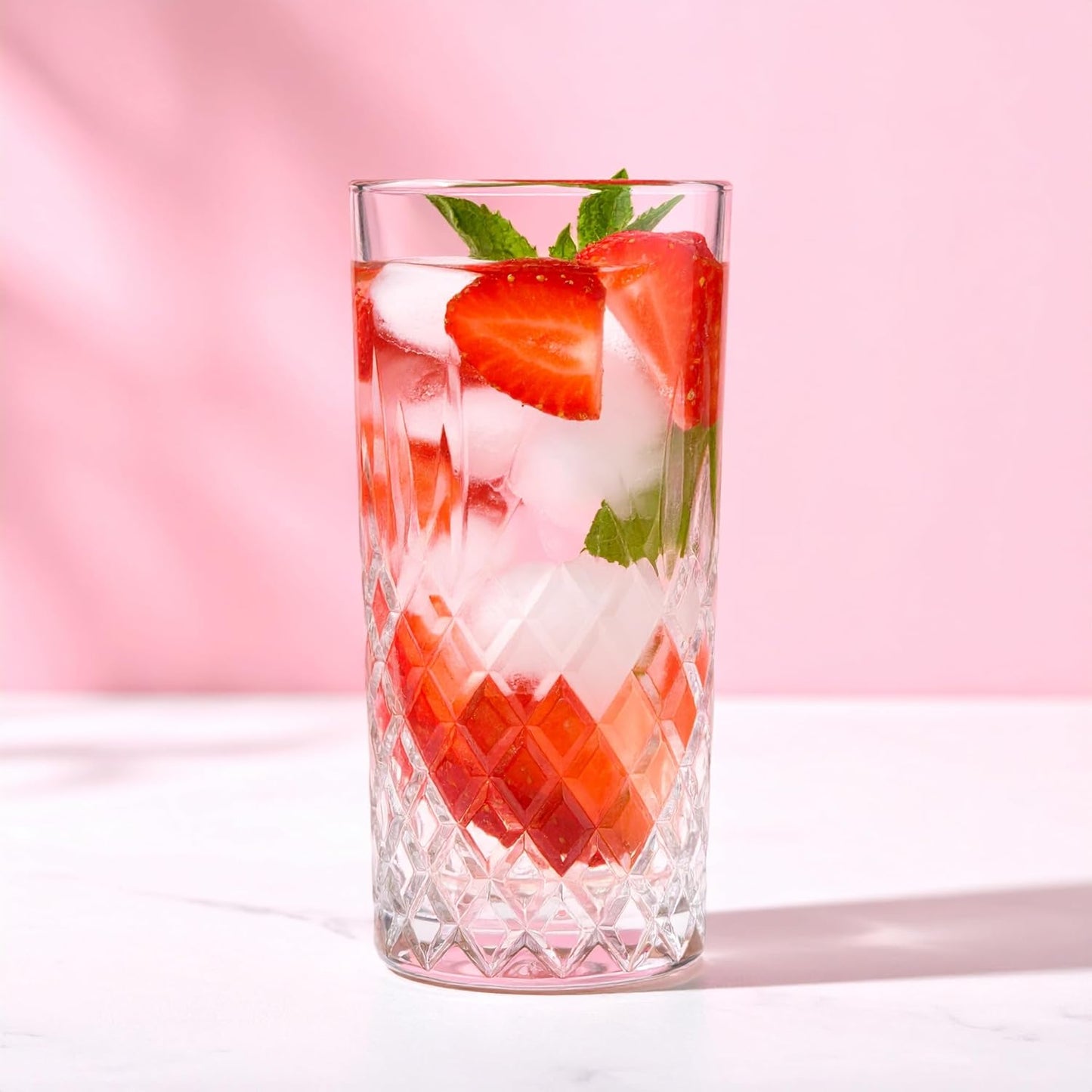Glasmark KROSNO, 300 ml, Set of 6, Long Drink Glasses, Drinking Glasses, Highball Glasses, Water Glasses, Cocktail Glasses, Ideal for Home, Restaurant and Parties, Classic Shape