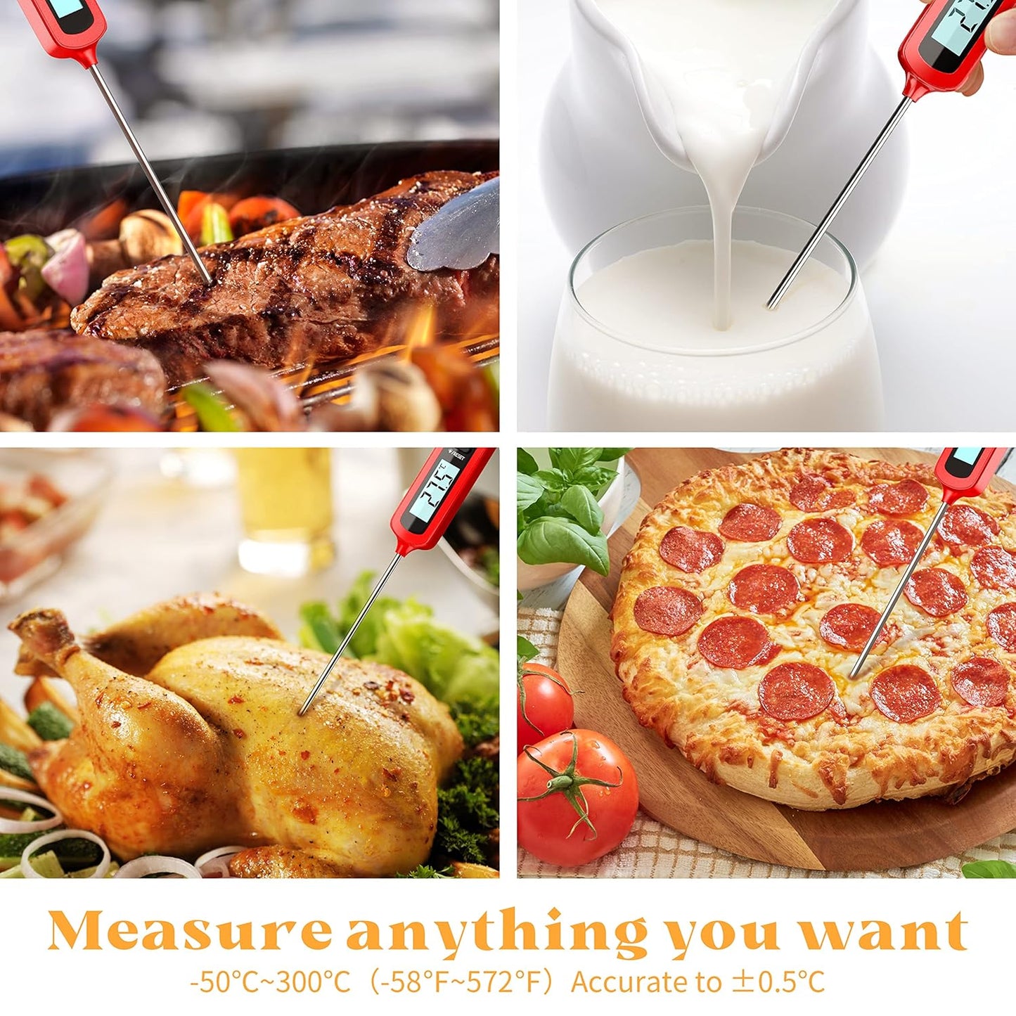 Barbecue Meat Thermometer Digital Accuracy in 3 Seconds - The Silver Spoon