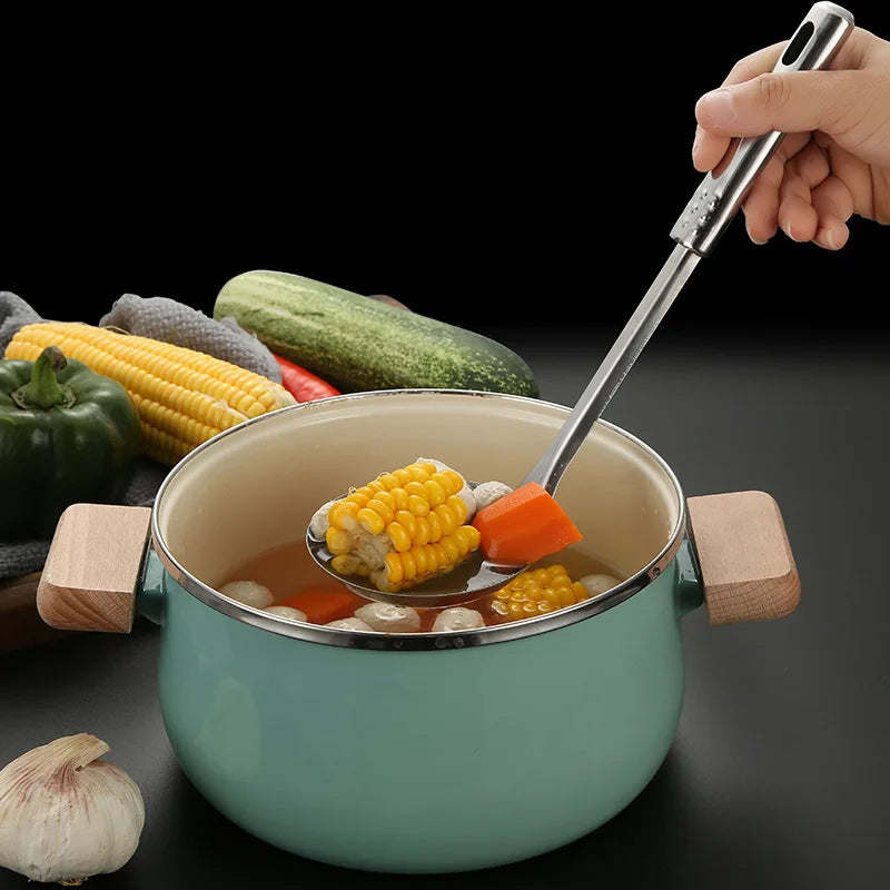 Polished Round Stainless Steel Kitchenware Set with Hanging Holes - The Silver Spoon