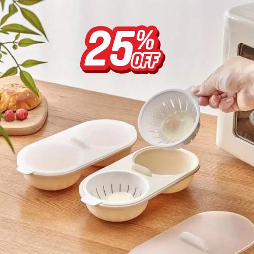 Microwave Egg Cooker 1/2pcs Double Layers with Lid