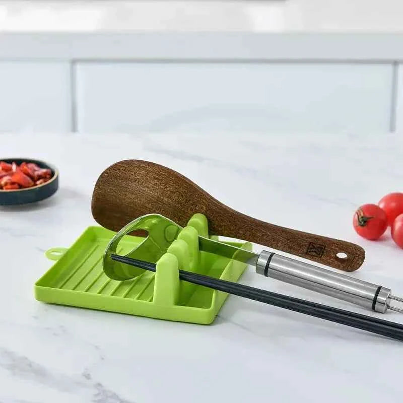 Spatula Rack Holder - 1 Piece Pot Lid Rack Counter Top Shelve - The Silver Spoon
