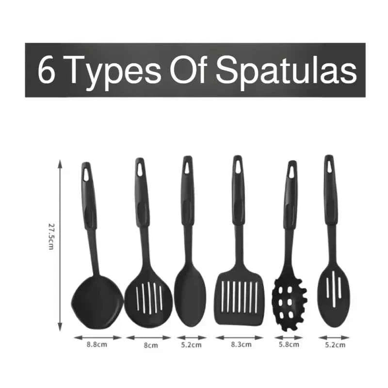 Nonstick Cookware Set - 13 Piece Cooking Essentials with Lid - The Silver Spoon