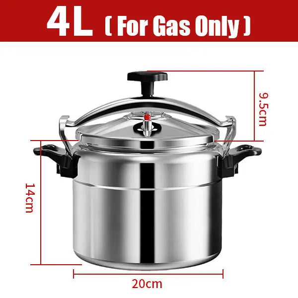 Aluminum Pressure Cooker for Gas - Safe with Easy Lock Lid - The Silver Spoon