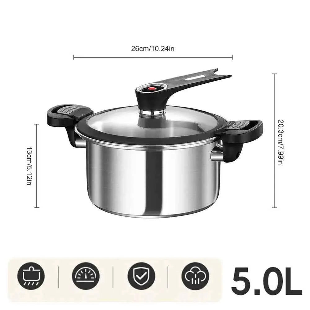 Stainless Steel Pressure Cooker for Fast Cooking, Stews & Soup - The Silver Spoon