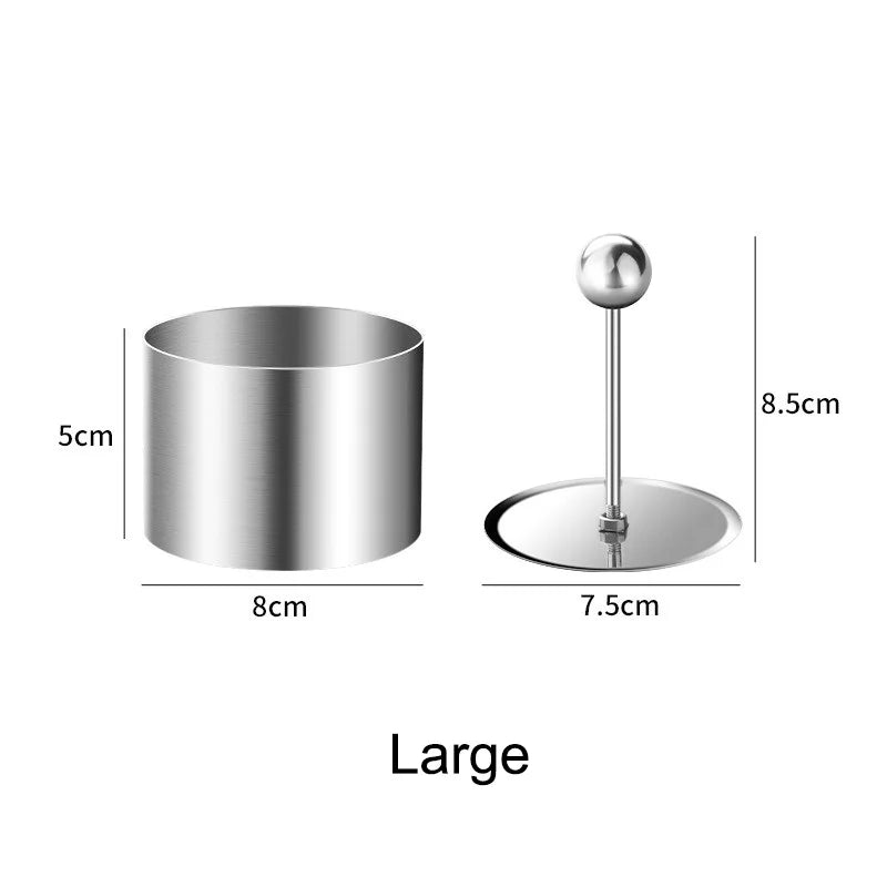 Round Stainless Steel Sushi Ball Mold with Pusher for Easy Sushi Making - The Silver Spoon