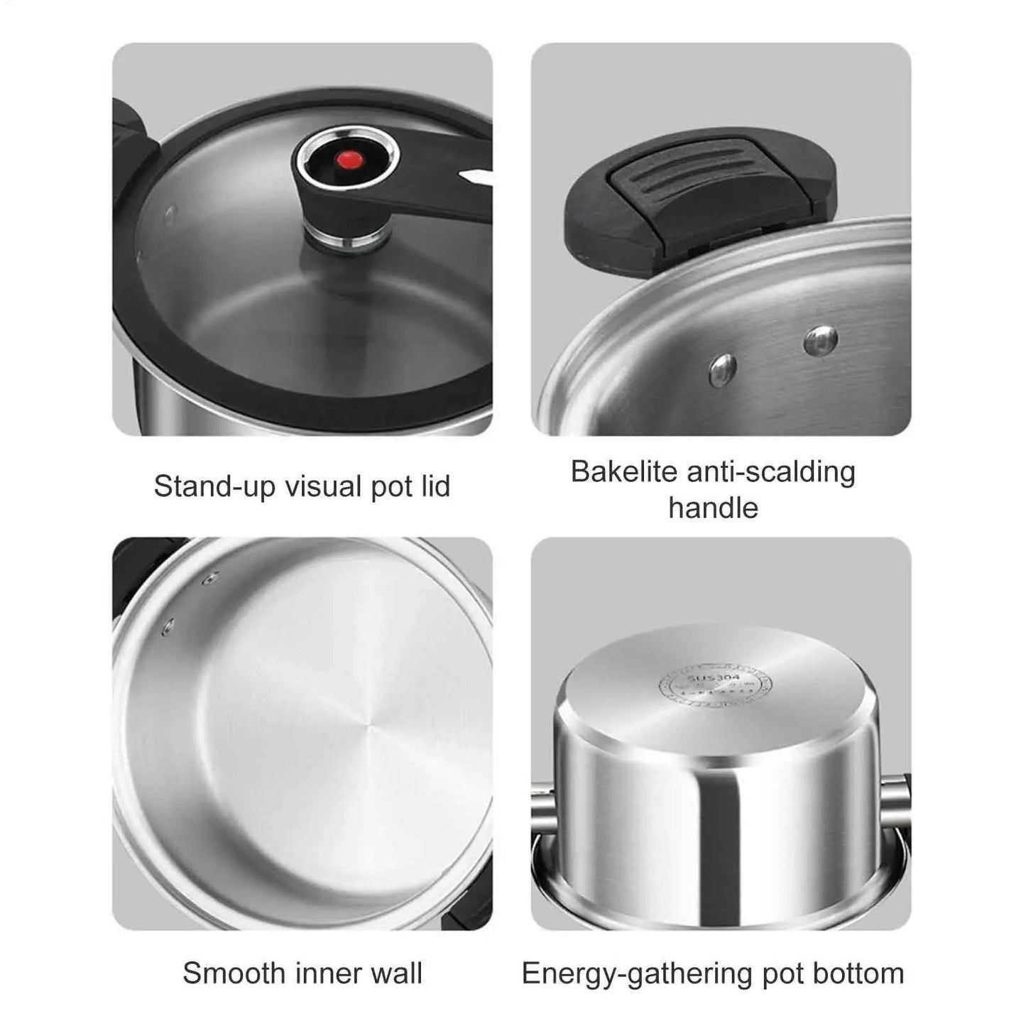 Stainless Steel Pressure Cooker for Fast Cooking, Stews & Soup - The Silver Spoon