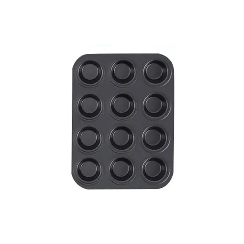 Nonstick Muffin Pan - 6 or 12 Cups Carbon Steel Bakeware - The Silver Spoon