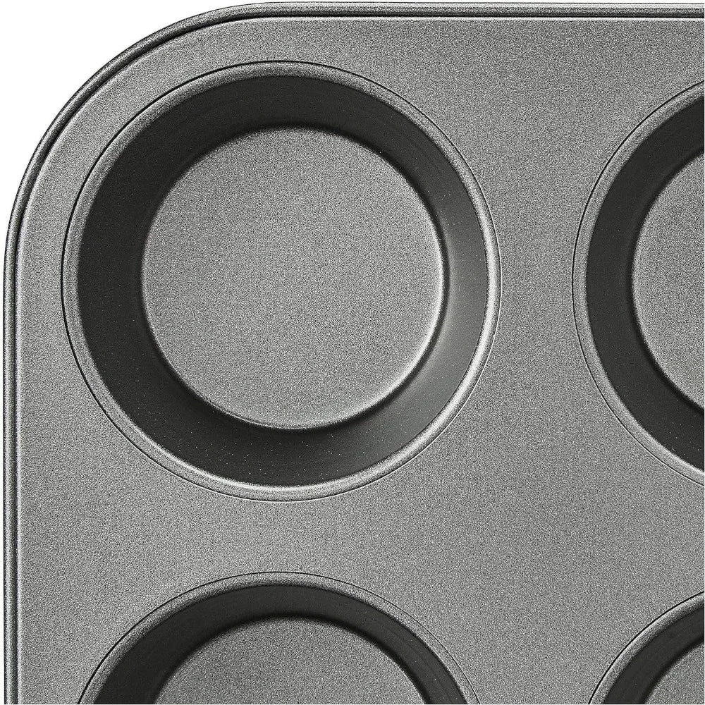 Nonstick Muffin Pan - 6 or 12 Cups Carbon Steel Bakeware - The Silver Spoon