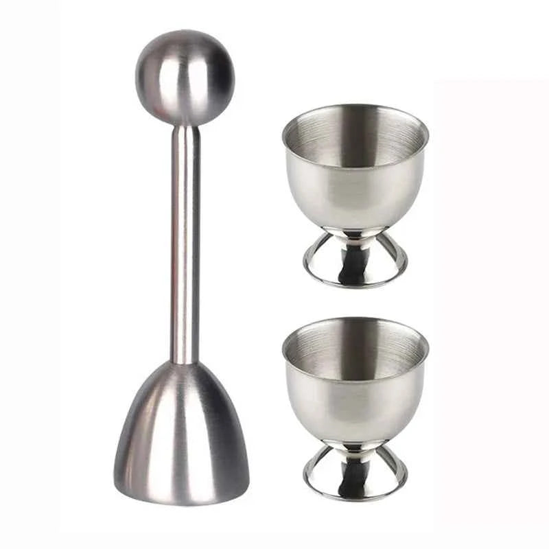 Stainless Steel Egg Shell Opener for Hard and Soft Boiled Eggs - The Silver Spoon