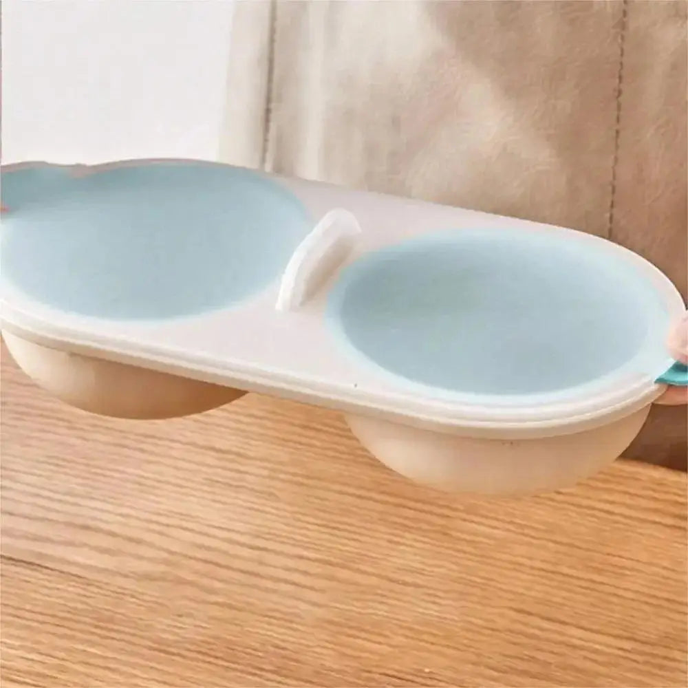 Microwave Egg Cooker 1/2pcs Double Layers with Lid - The Silver Spoon
