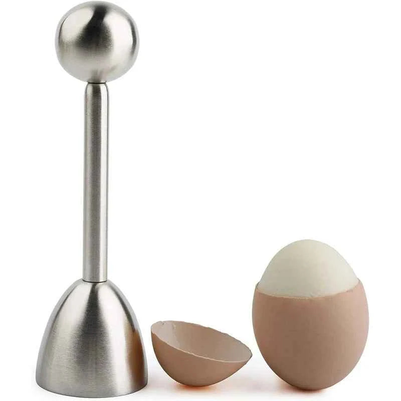 Stainless Steel Egg Shell Opener for Hard and Soft Boiled Eggs - The Silver Spoon