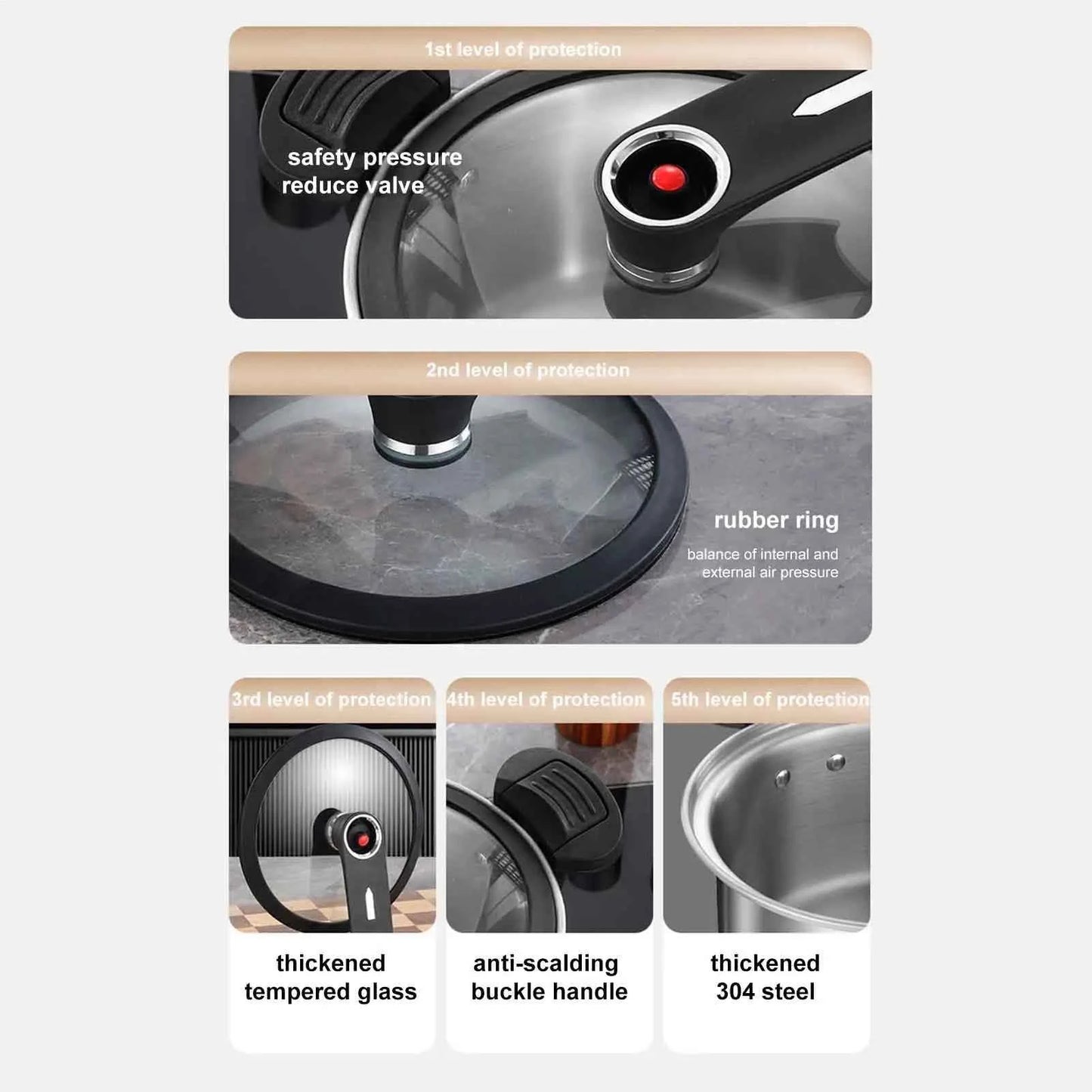 Stainless Steel Pressure Cooker for Fast Cooking, Stews & Soup - The Silver Spoon