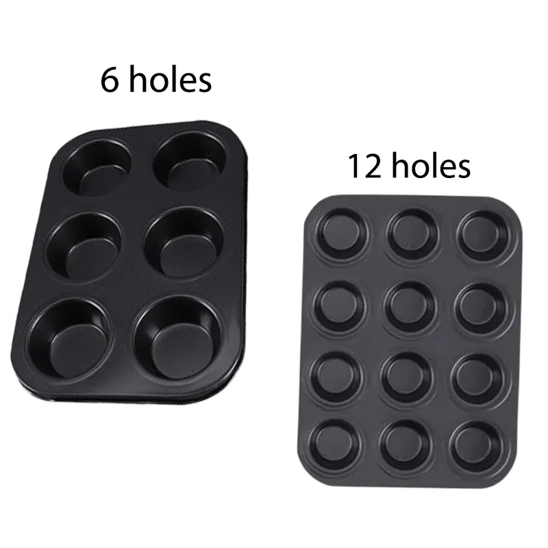 Nonstick Muffin Pan - 6 or 12 Cups Carbon Steel Bakeware - The Silver Spoon