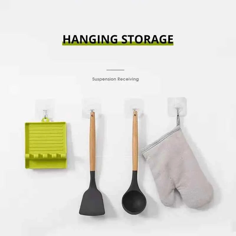 Spatula Rack Holder - 1 Piece Pot Lid Rack Counter Top Shelve - The Silver Spoon