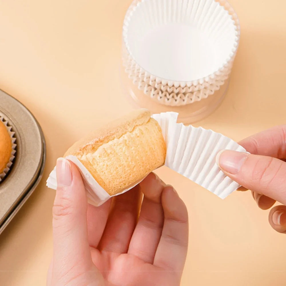 Food Grade Baking Cups Liners - 100/500/1000 Pcs Muffin Paper Molds - The Silver Spoon