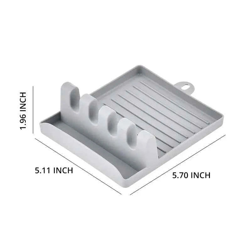 Spatula Rack Holder - 1 Piece Pot Lid Rack Counter Top Shelve - The Silver Spoon