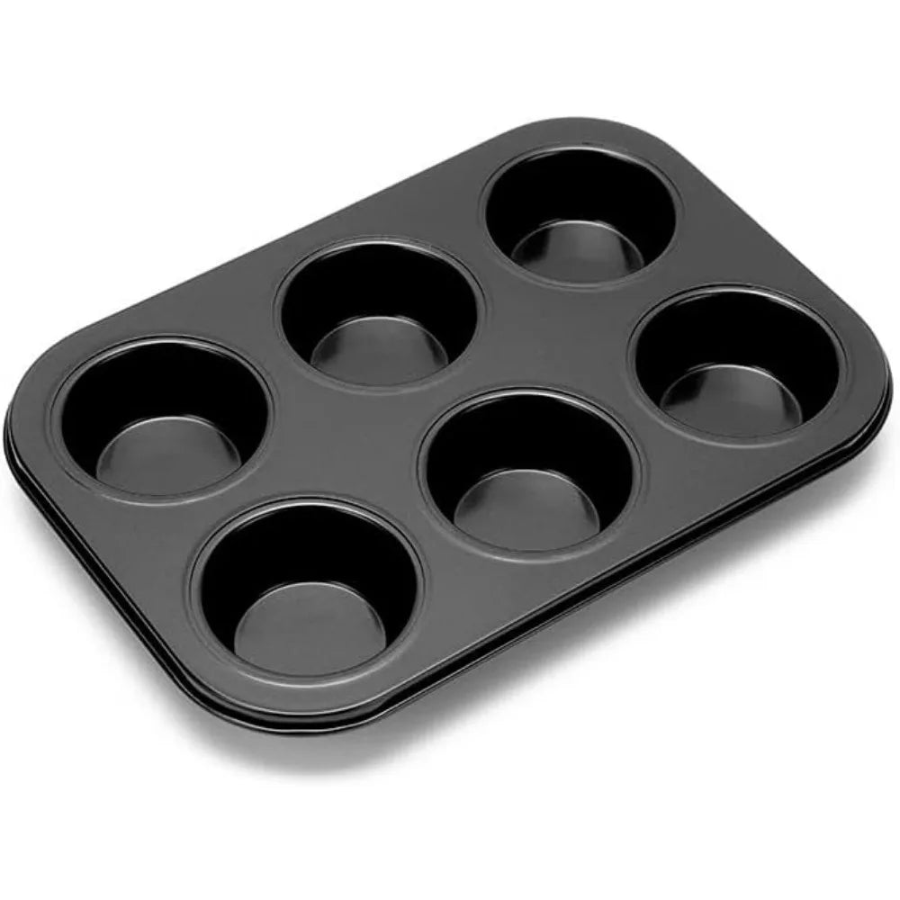 Nonstick Muffin Pan - 6 or 12 Cups Carbon Steel Bakeware - The Silver Spoon