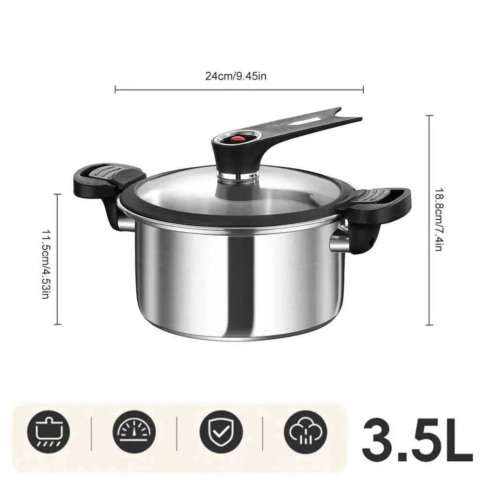 Stainless Steel Pressure Cooker for Fast Cooking, Stews & Soup - The Silver Spoon