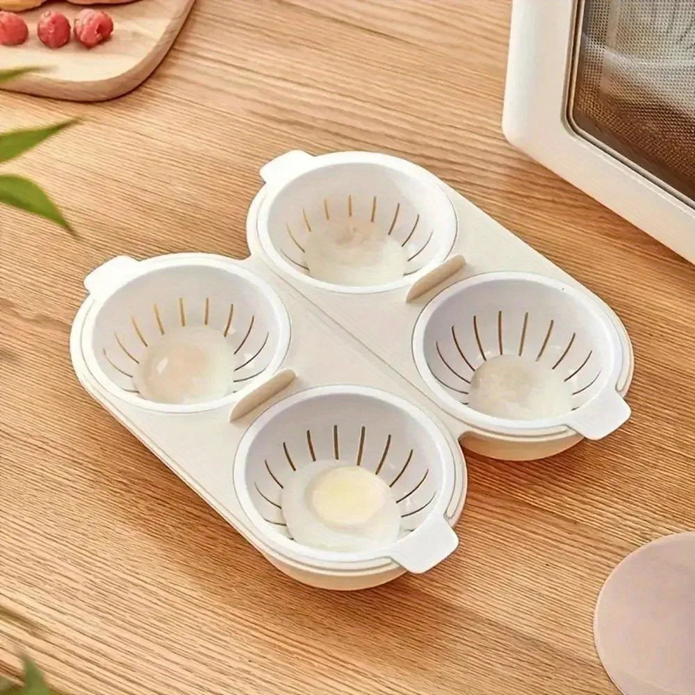 Microwave Egg Cooker 1/2pcs Double Layers with Lid - The Silver Spoon