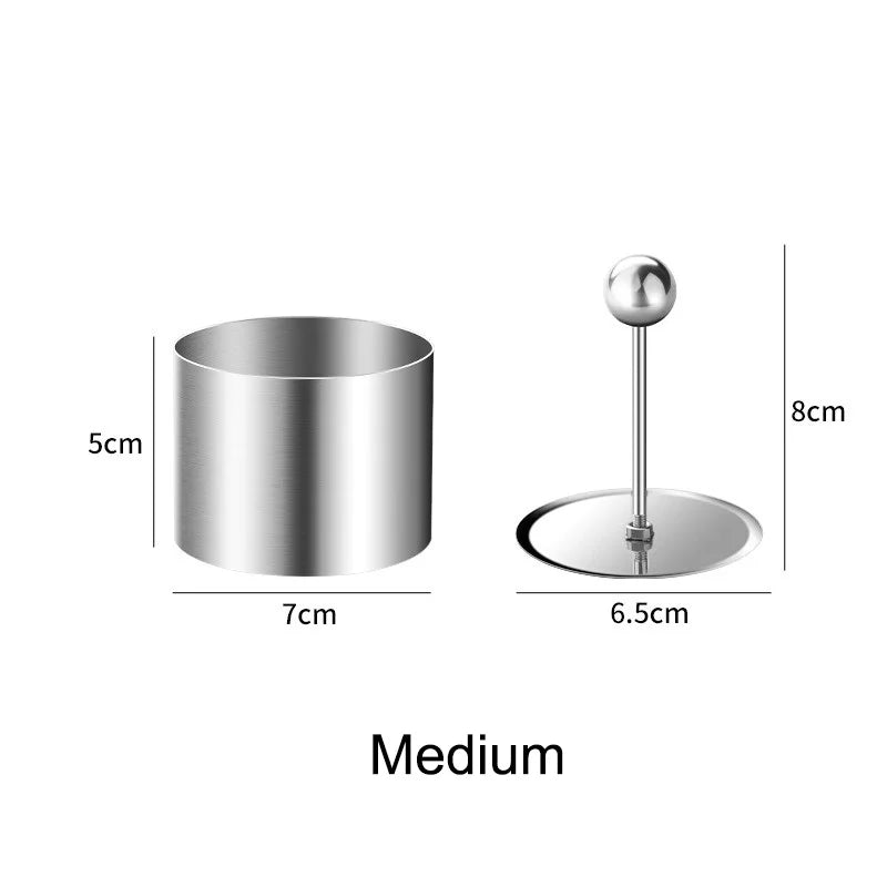 Round Stainless Steel Sushi Ball Mold with Pusher for Easy Sushi Making - The Silver Spoon