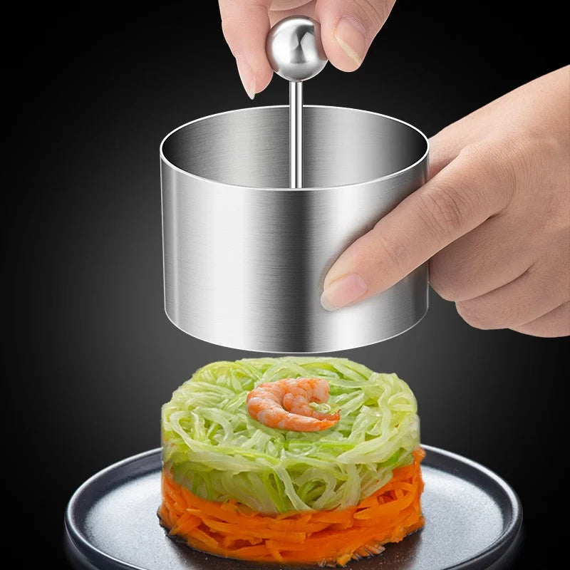Round Stainless Steel Sushi Ball Mold with Pusher for Easy Sushi Making - The Silver Spoon