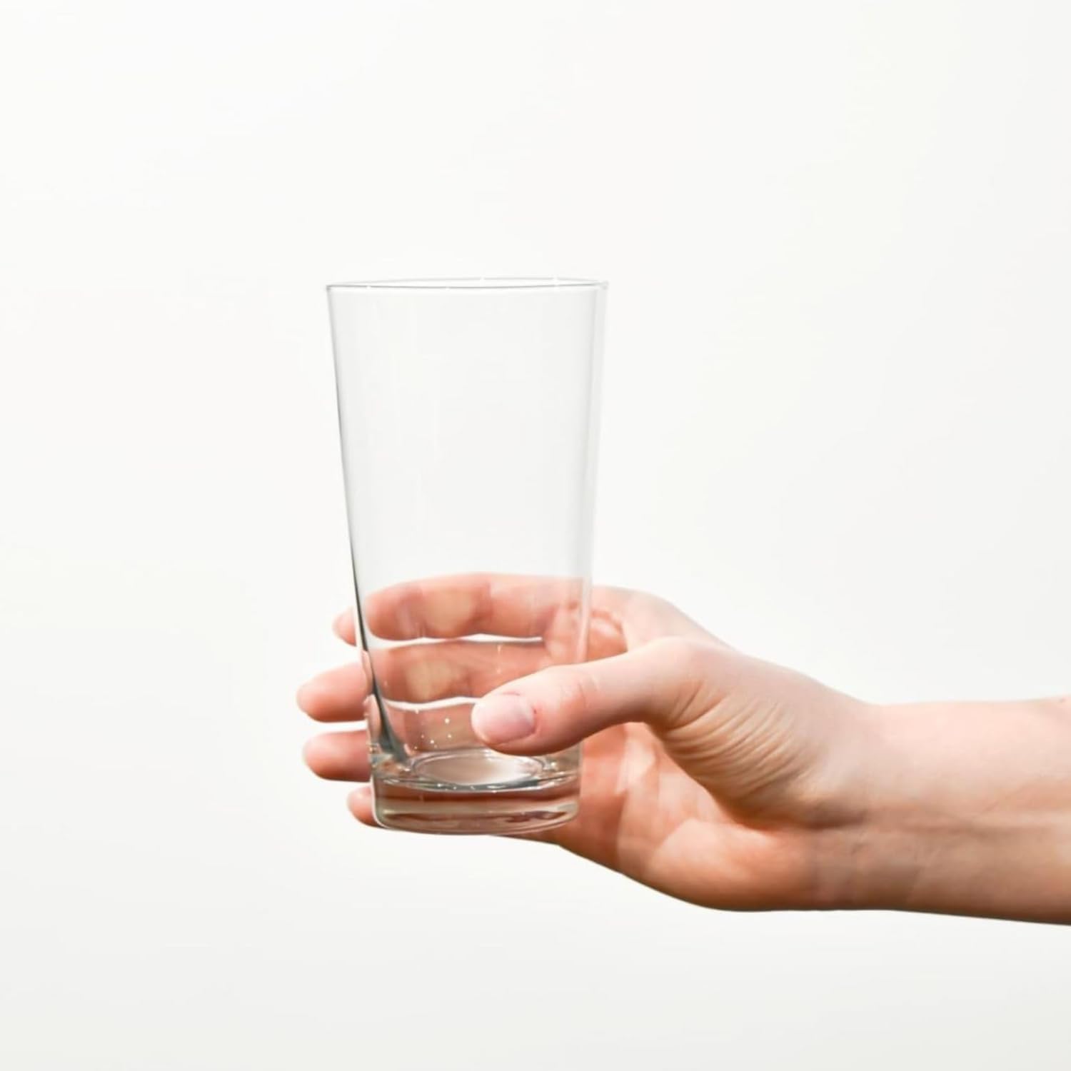 KROSNO Water Juice Drinking Glasses | Set of 6 | 380ml | Pure Collection | Crystal Glass | Perfect for Home, Restaurants and Parties | Dishwasher Safe