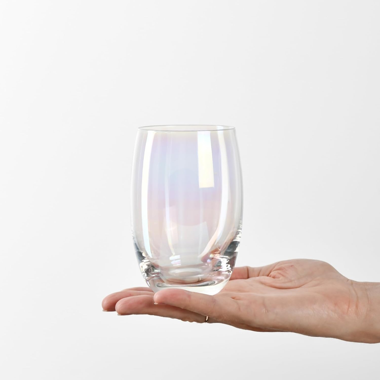 Krosno Rainbow Glasses for Drinks, 360 ml, Set of 6, High Quality Colored Glass, Modern and Stylish Design, Ideal for Water, Juices and Cocktails, Made in Europe