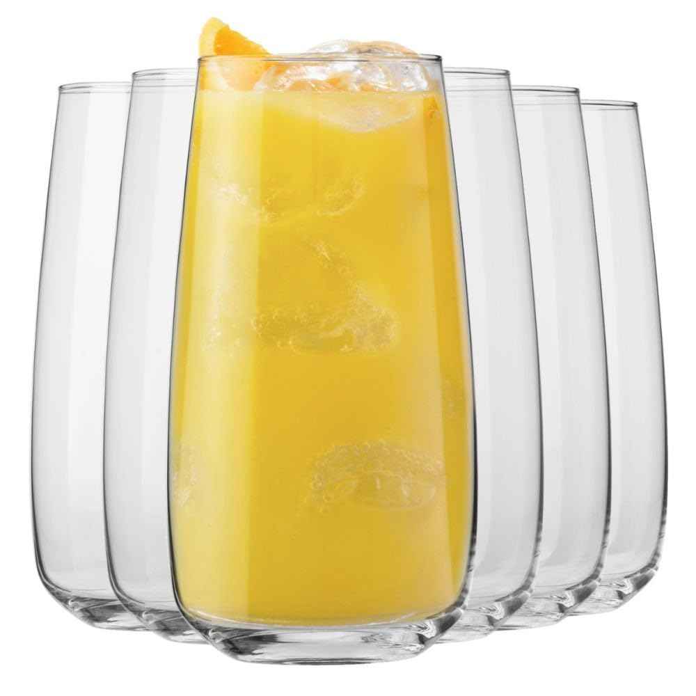 Krosno Red Wine Glasses Set of 4 600 ml Modern Collection Drinking Glasses Wedding Gift Perfect for Home, Restaurant and Kitchen, Dishwasher Safe