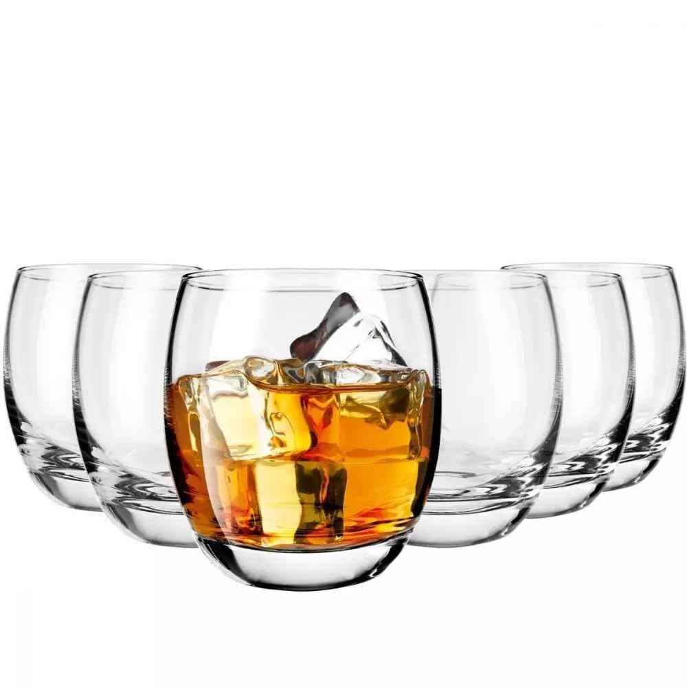 KROSNO Water Juice Drinking Glasses | Set of 12 | 360ml | Elite Collection | Crystal Glass | Perfect for Home, Restaurants and Parties | Dishwasher Safe