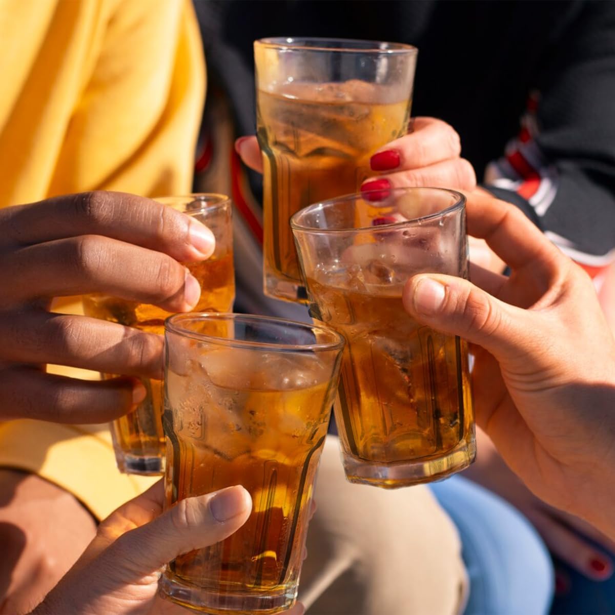 Premier Household Luxor Glass Tumblers, Clear, 8 x 8 x 12 cm
