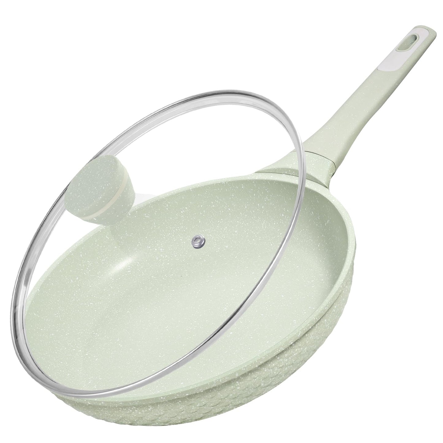 Non-Stick Frying Pan 20 cm with Lid  for Gas and Induction Cookers - The Silver Spoon
