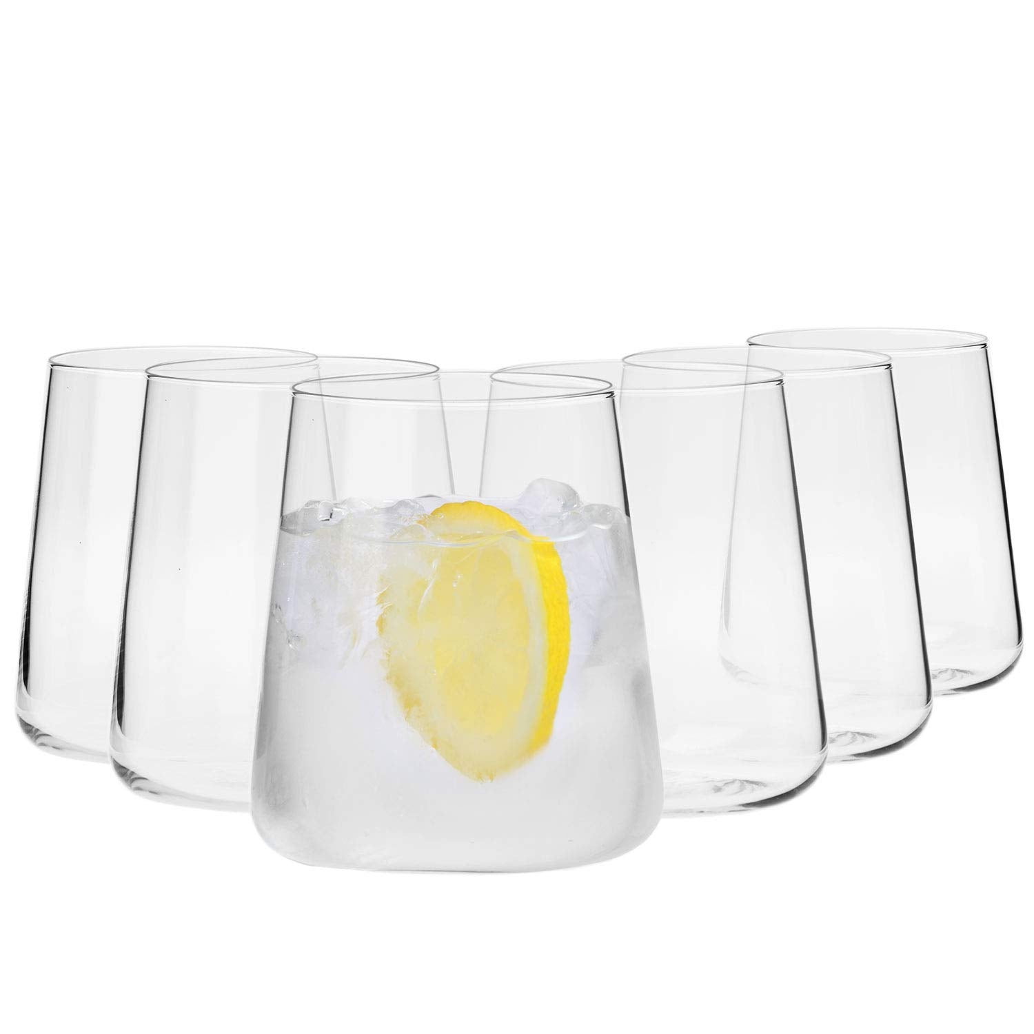 Krosno Crystal Red Wine Glasses, Set of 4, 650 ml, Avant-Garde Collection, Ideal for Home, Restaurant and Receptions, Dishwasher Safe