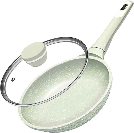 Non-Stick Frying Pan 20 cm with Lid  for Gas and Induction Cookers - The Silver Spoon