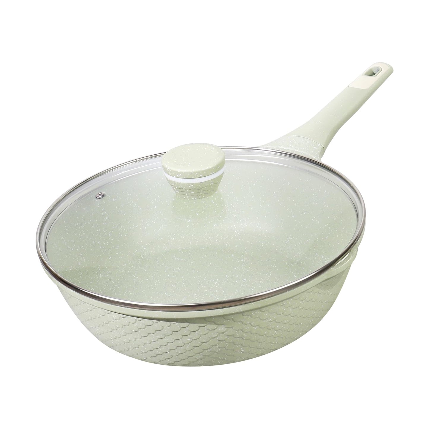 Non-Stick Frying Pan 20 cm with Lid  for Gas and Induction Cookers - The Silver Spoon