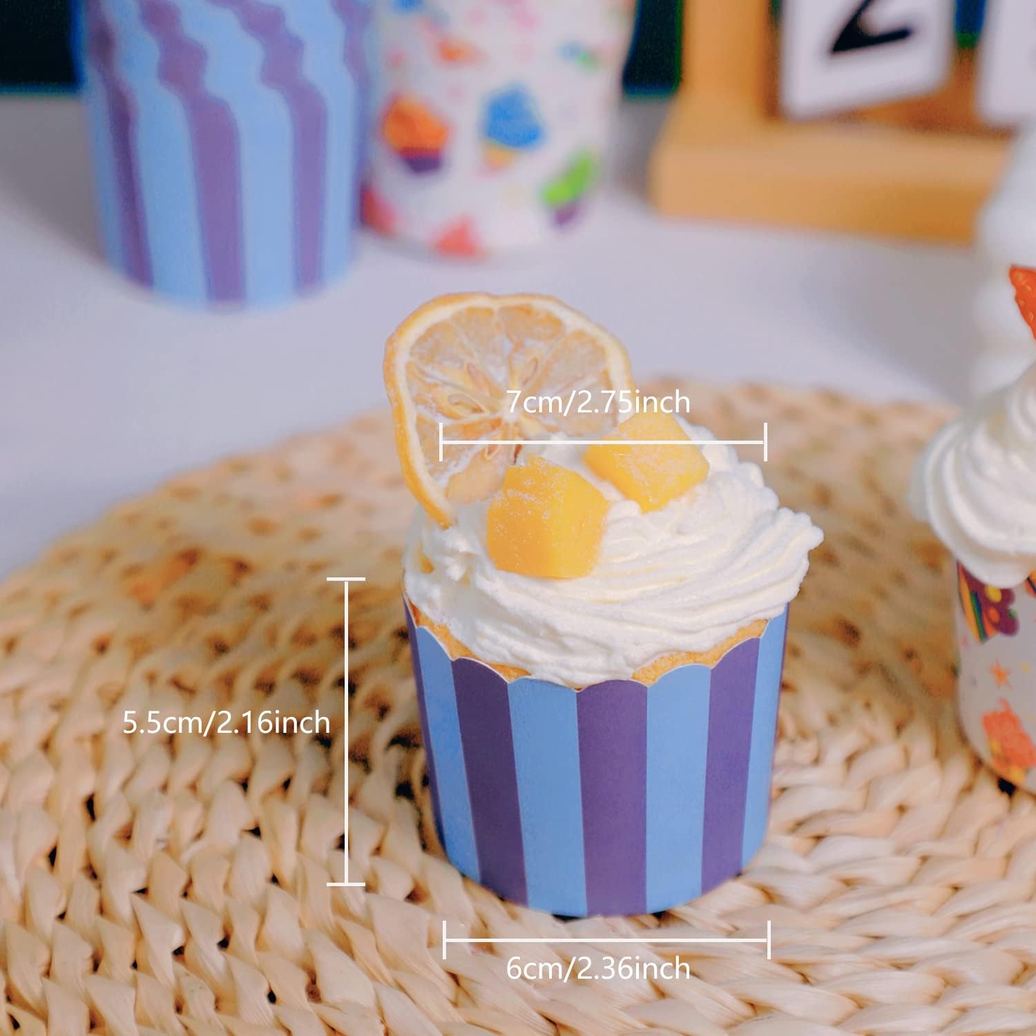 100pcs Mixed Colorful Paper Cake Liners for Cupcakes and Muffins - The Silver Spoon