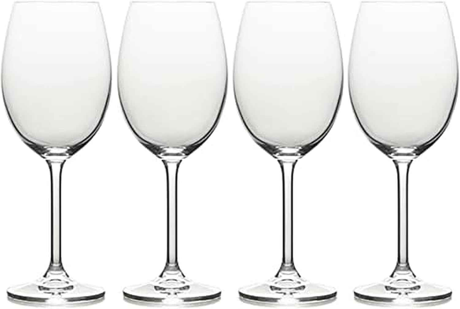 Mikasa Julie Luxury Lead-free Crystal White Wine Glasses, 470 ml, Clear, Set of 4