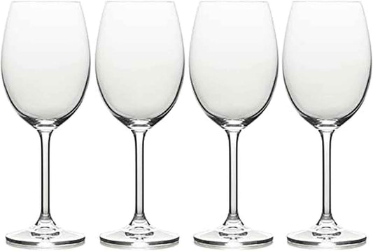 Mikasa Julie Luxury Lead-free Crystal White Wine Glasses, 470 ml, Clear, Set of 4