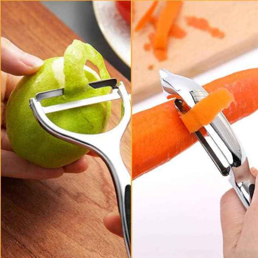 2 Piece Manual Stainless Steel Double-Edged Peeler - The Silver Spoon
