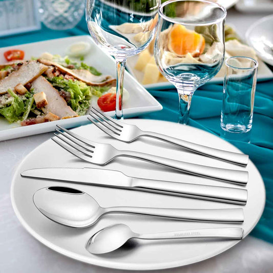 36-Piece Stainless Steel Cutlery Set for 6 People - Elegant Dining - The Silver Spoon