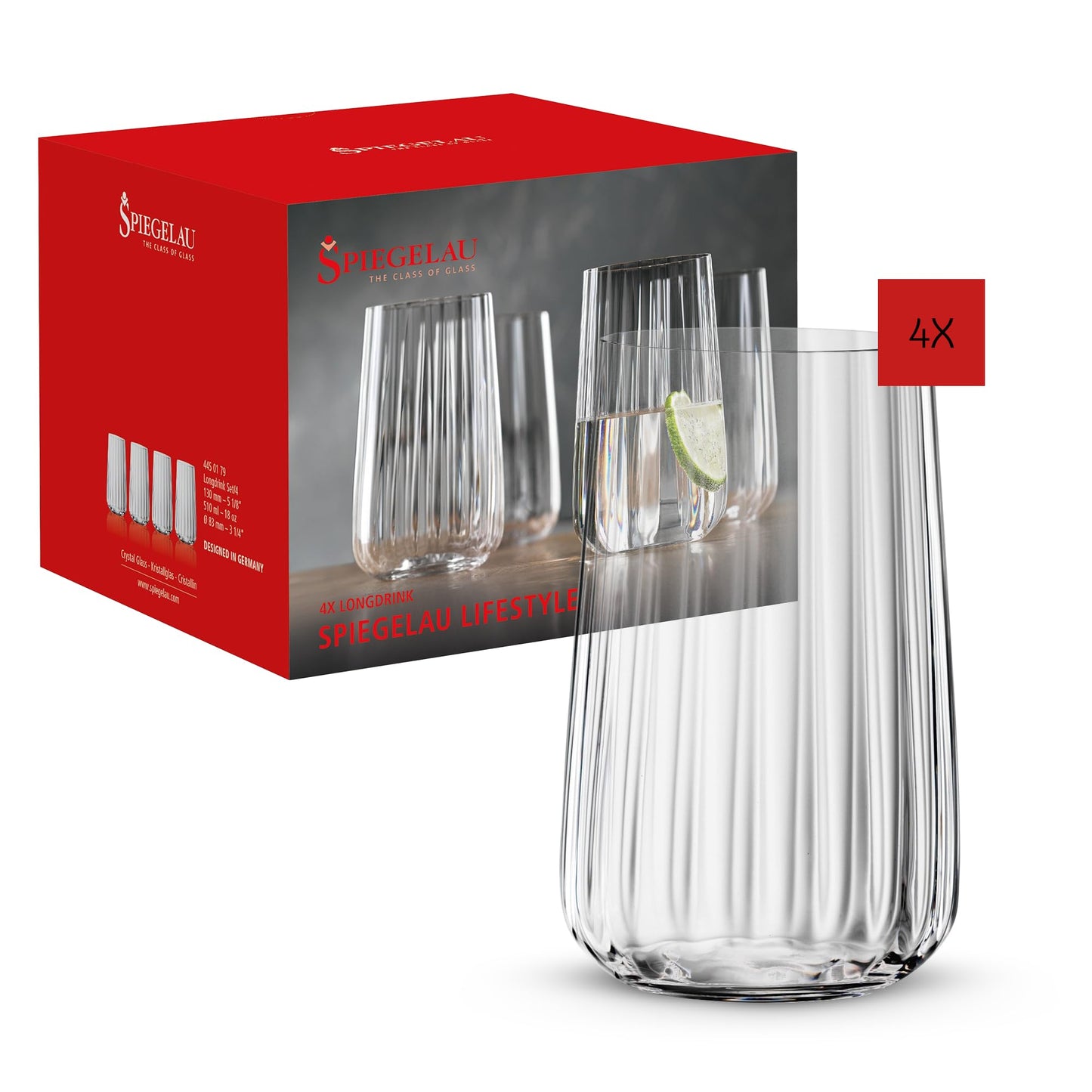 Spiegelau & Nachtmann Spiegelau LifeStyle 4450172 White Wine Glasses Set of 4 Crystal Glass 440 ml