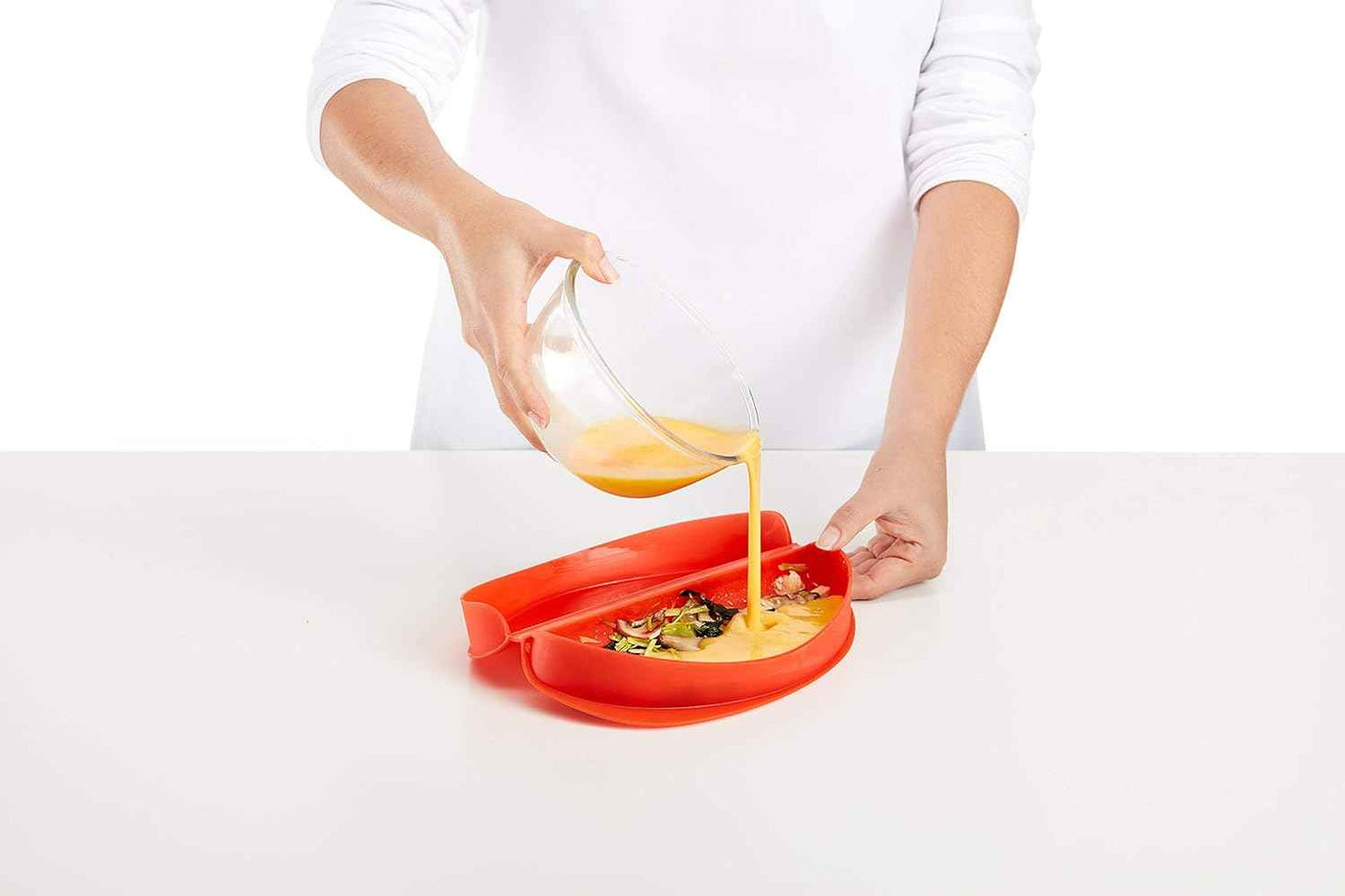 Microwave Omelette Maker Tube - Red, 0.4 L - The Silver Spoon
