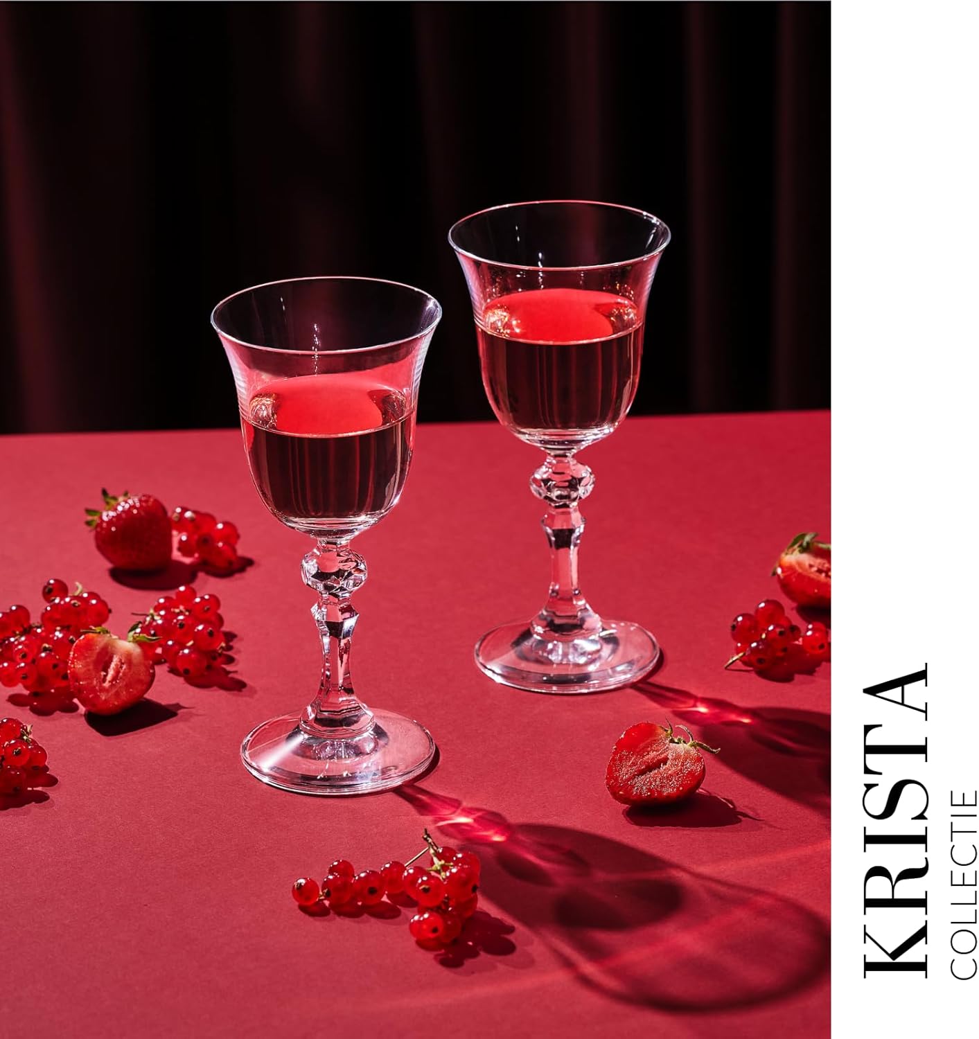 Krosno Vodka Shots Krista Collection Drinking Glasses, Set of 6, 50 ml, Cocktail Glasses, Liqueur Glass, Brandy Whisky Gin, Home Bar, Events and Kitchen, Dishwasher Safe Crystal Gift Set