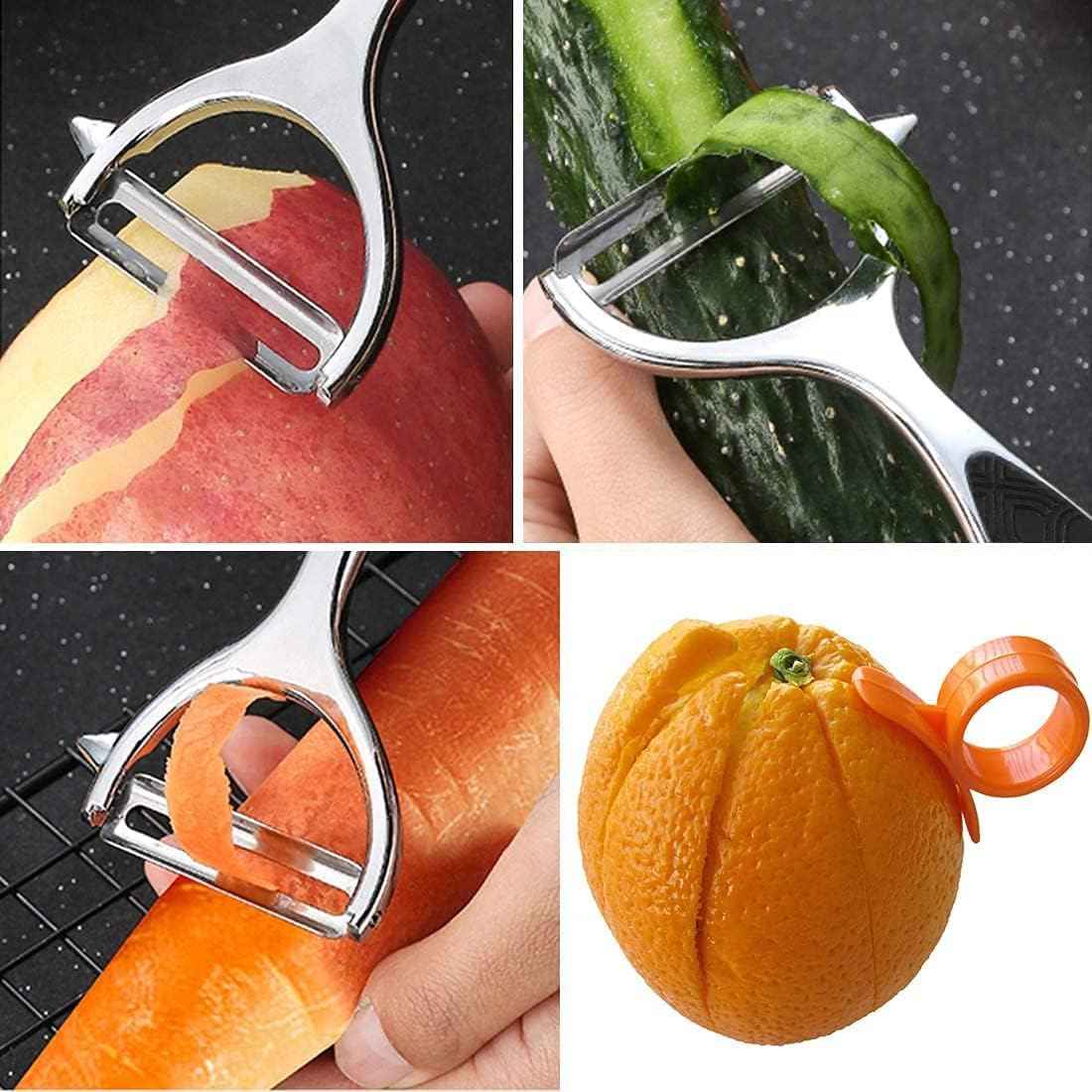 2 Piece Manual Stainless Steel Double-Edged Peeler - The Silver Spoon