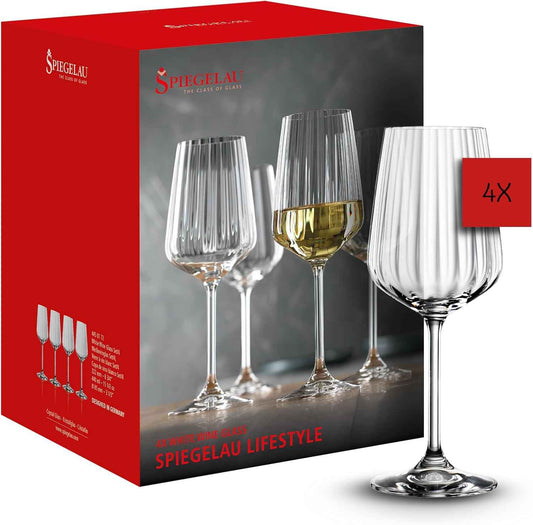 Spiegelau & Nachtmann Spiegelau LifeStyle 4450172 White Wine Glasses Set of 4 Crystal Glass 440 ml