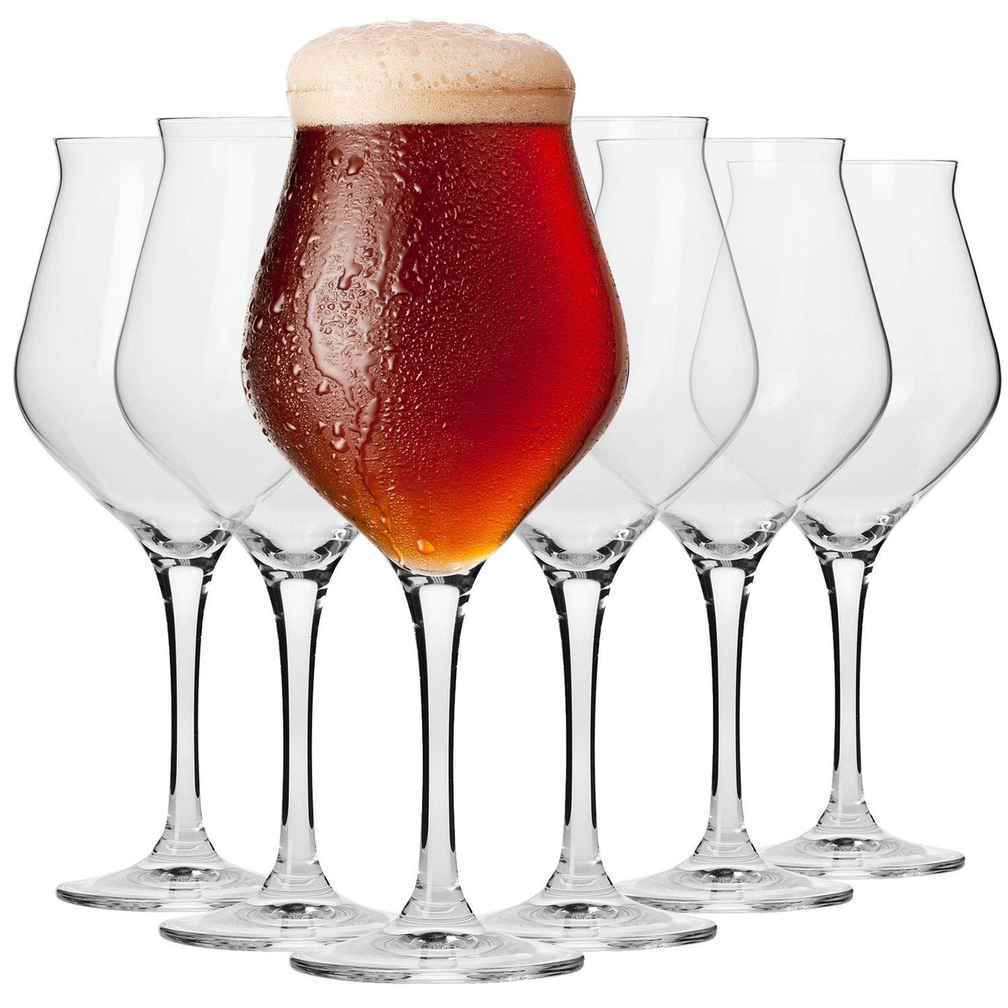 Krosno Crystal Red Wine Glasses, Set of 4, 650 ml, Avant-Garde Collection, Ideal for Home, Restaurant and Receptions, Dishwasher Safe