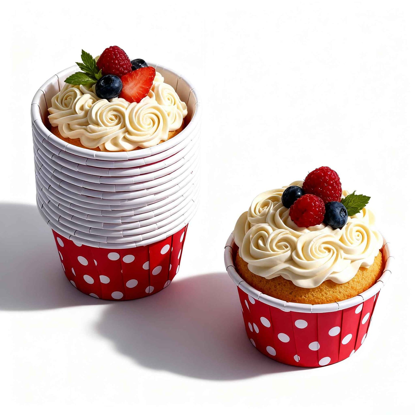 100pcs Cupcake Liners - Baking Cups for Birthday Party and Wedding - The Silver Spoon