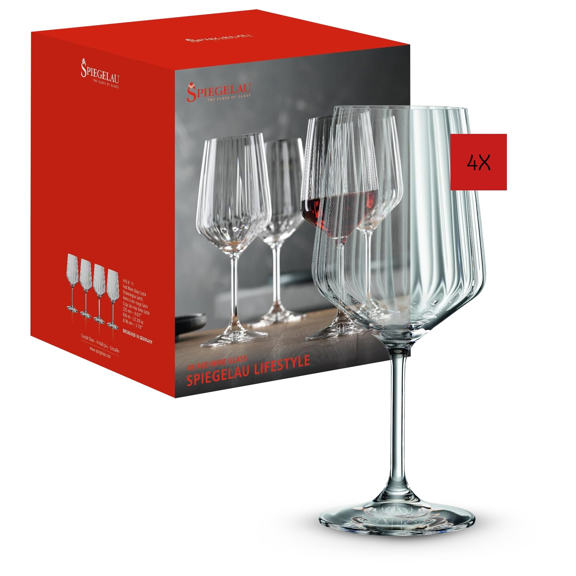 Spiegelau & Nachtmann Spiegelau LifeStyle 4450172 White Wine Glasses Set of 4 Crystal Glass 440 ml