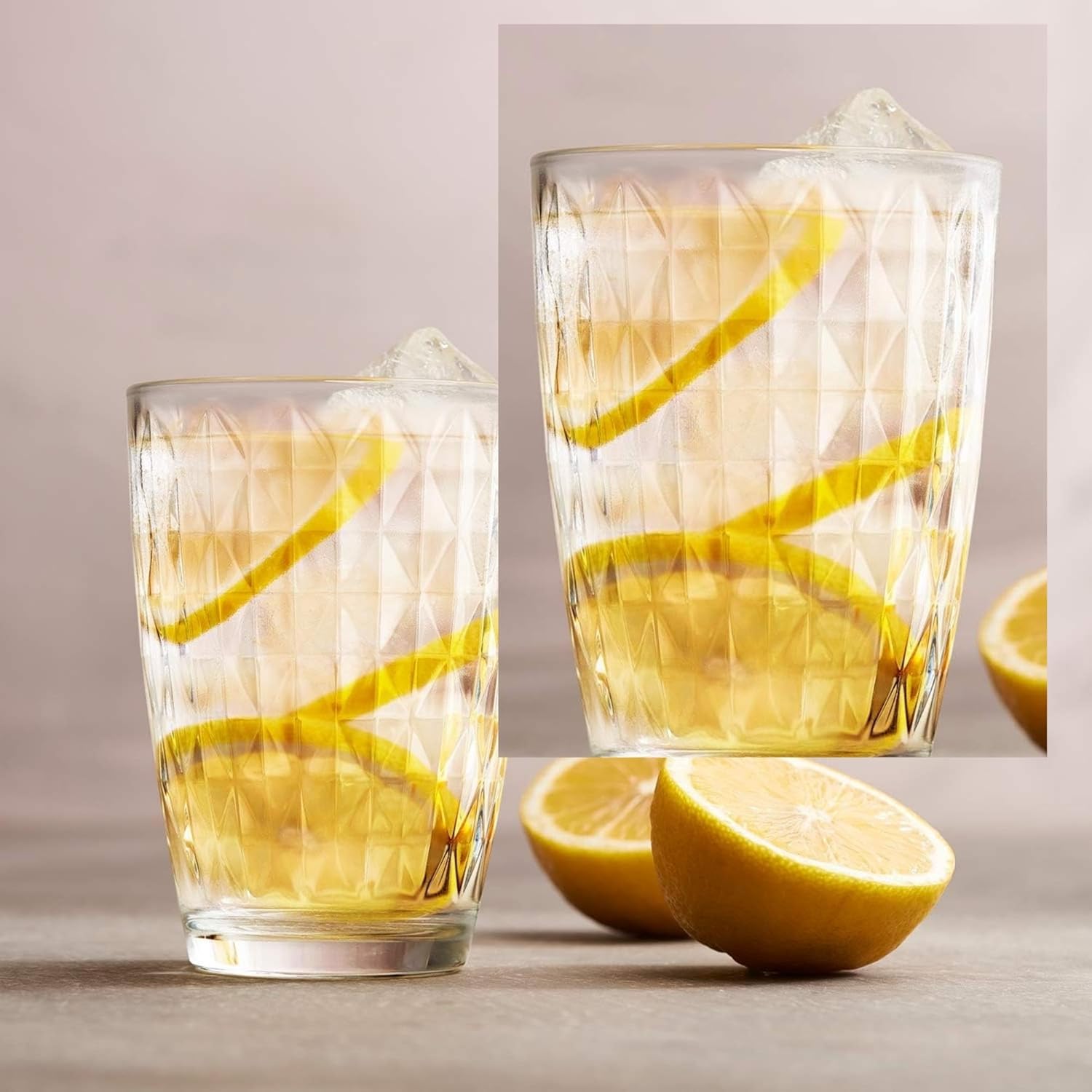 LAV Water Glasses, Set of 6, 415 ml, 100% Lead-free, Drinking Glass, Water Glass, Dishwasher Safe, Juice Glasses, Drinking Glasses
