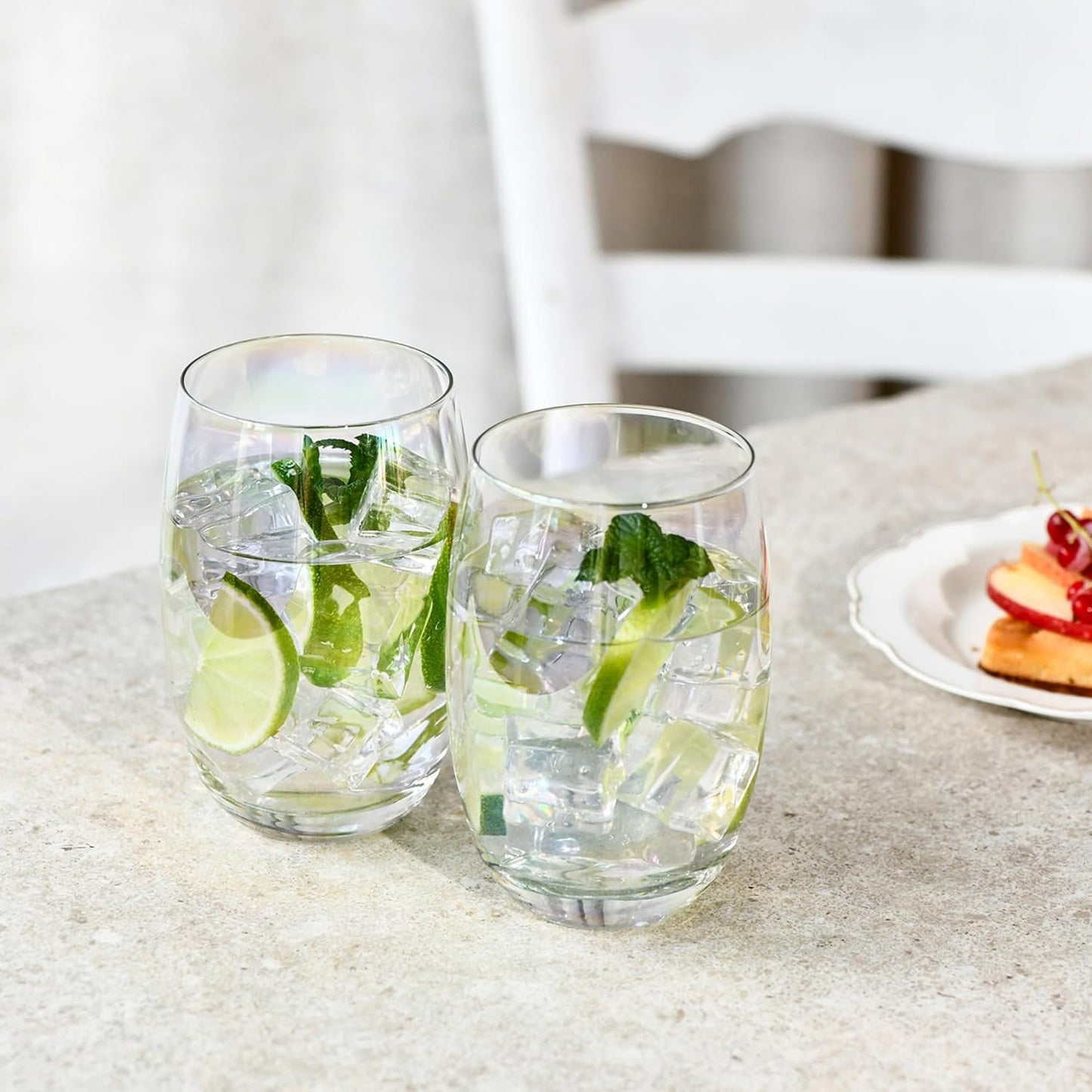 Krosno Rainbow Glasses for Drinks, 360 ml, Set of 6, High Quality Colored Glass, Modern and Stylish Design, Ideal for Water, Juices and Cocktails, Made in Europe